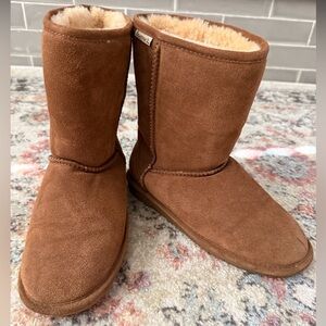 BearPaw Chestnut Suede Winter Boots